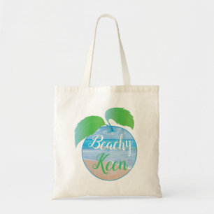 "Beachy Keen/Beach" Budget Tote Bag