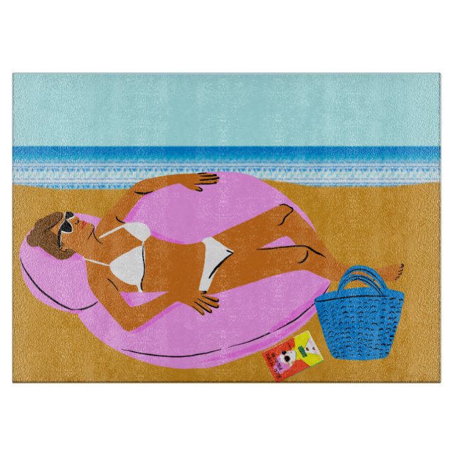 Beachy Keen - Pink Cutting Board (Front)