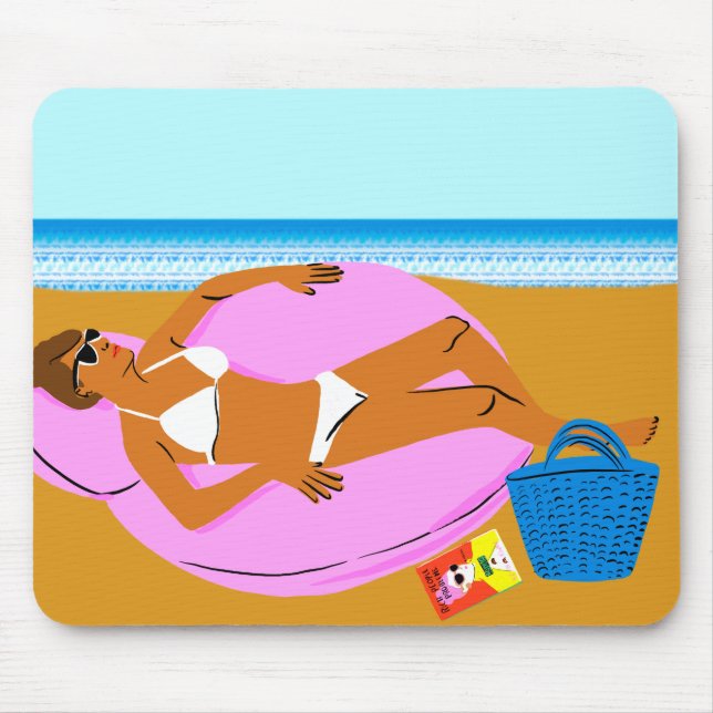 Beachy Keen - Pink Mouse Mat (Front)