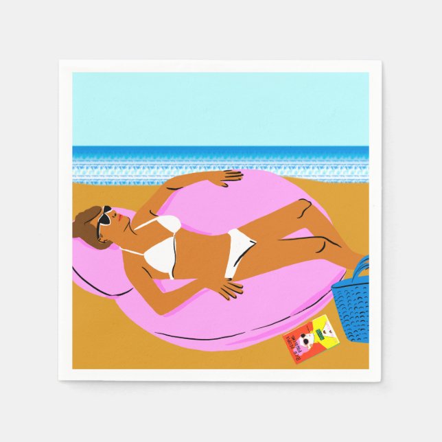 Beachy Keen - Pink Napkin (Front)