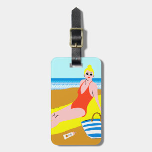Beachy Keen - Yellow Luggage Tag