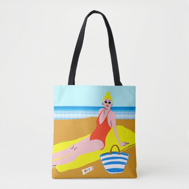 Beachy Keen - Yellow Tote Bag (Front)