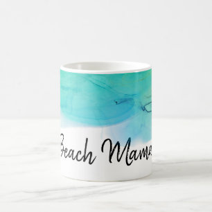 *~* Beachy Ocean Abstract Watercolor Mama Coffee Mug