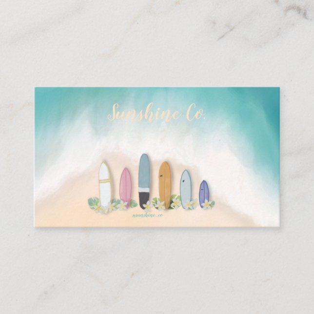 Beachy sand and sunshine business card (Front)