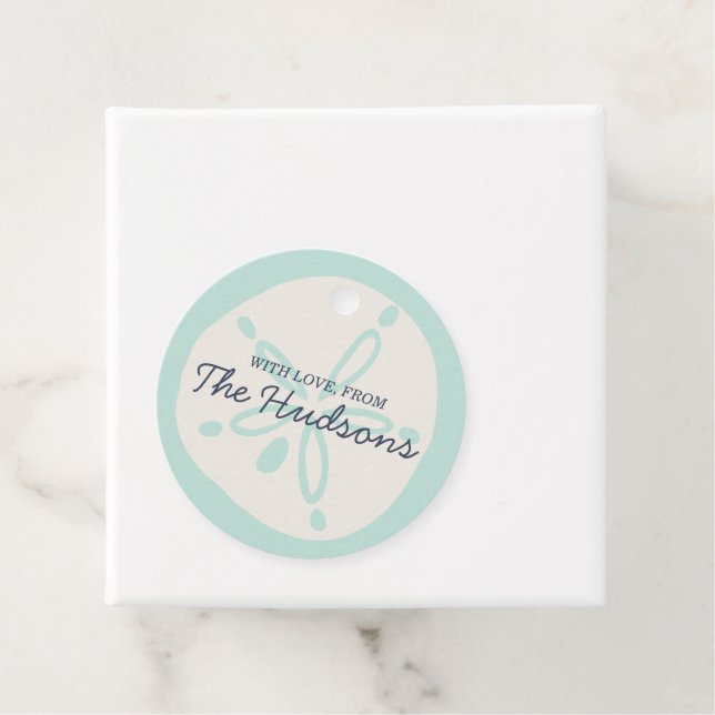 Beachy Sandollar Gift Tag (In Situ)