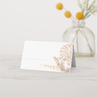 Beachy Sea Shell Design Place Card