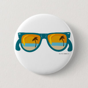 Beachy Sunglasses 6 Cm Round Badge