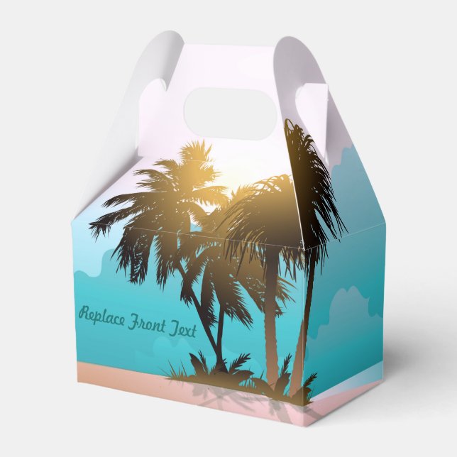 Beachy Themed Favour Box (Front Side)