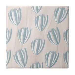 Beachy Tulips Floral Tile