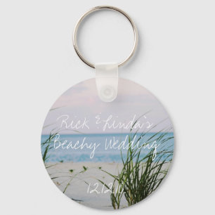 Beachy Wedding Key Ring