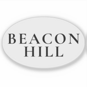 Beacon Hill Boston Preppy Oval Sticker