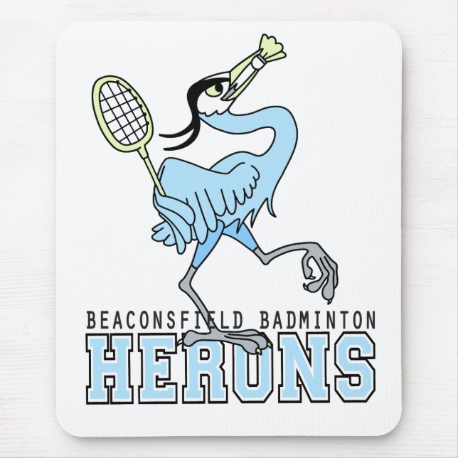 Beaconsfield Badminton Herons Mouse Mat (Front)