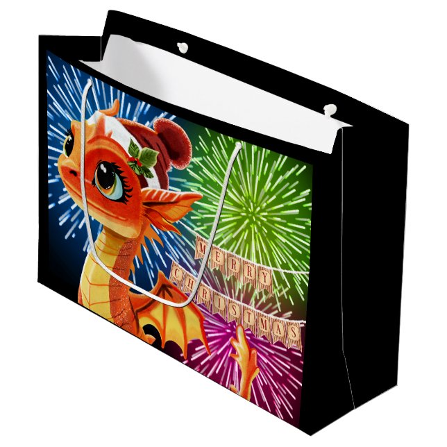 Bead Dragon Large Gift Bag (Front Angled)