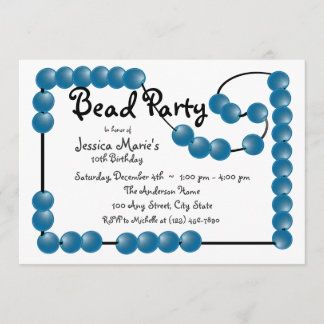 Bead Party Invitation