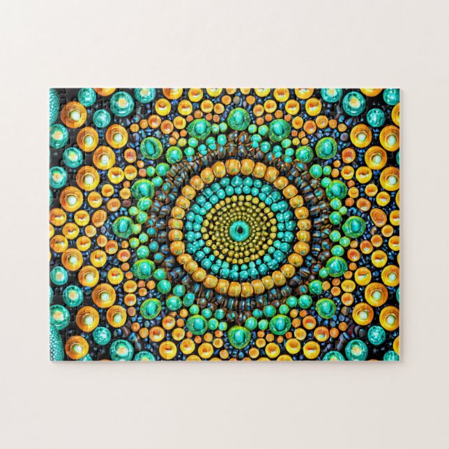 Bead Pattern 3 Easy Brain Art Puzzles Photo Puzzle (Horizontal)