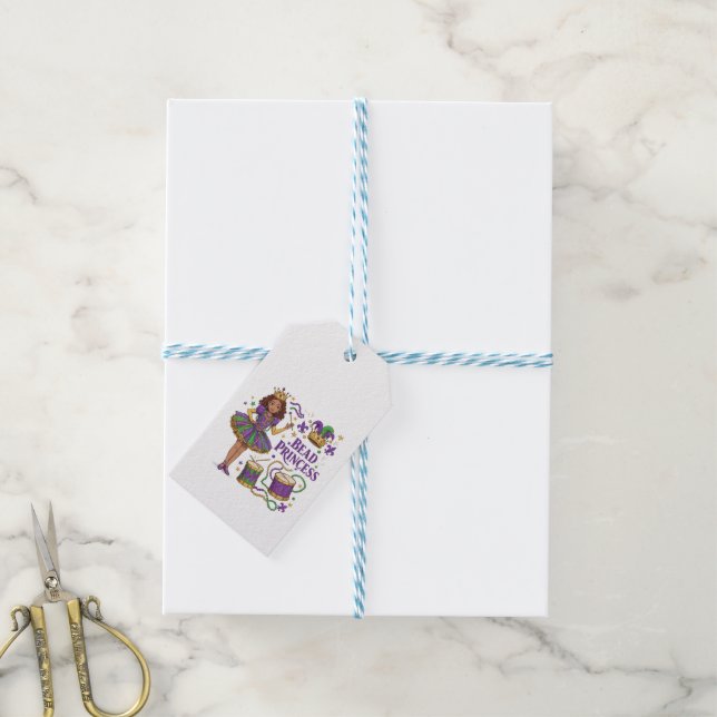 Bead Princess - Mardi Gras Gift Tags (With Twine)