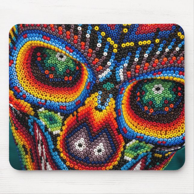 Bead Skull Eyes Mouse Mat (Front)