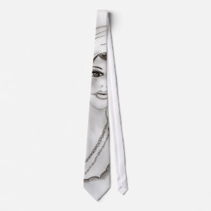Beaded Flapper Girl Tie