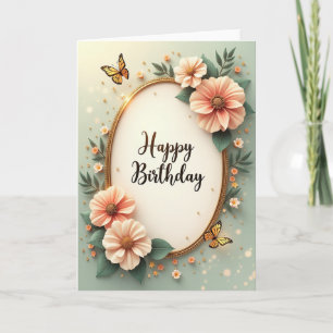Beaded Frame Birthday Card