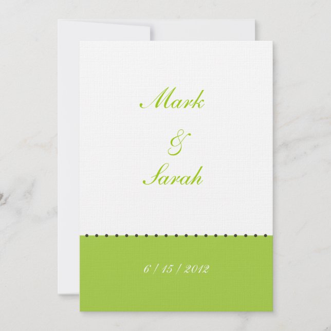 Beaded Green Border Invitation (Front)