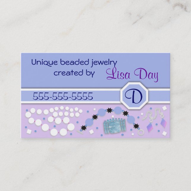 Beaded Jewellery Business Card (Front)