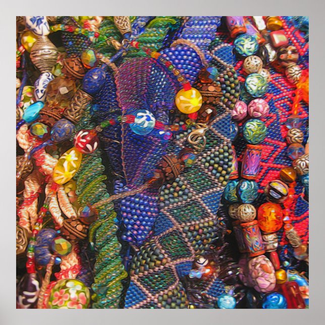 Beaded Jewellery Still Life Poster (Front)