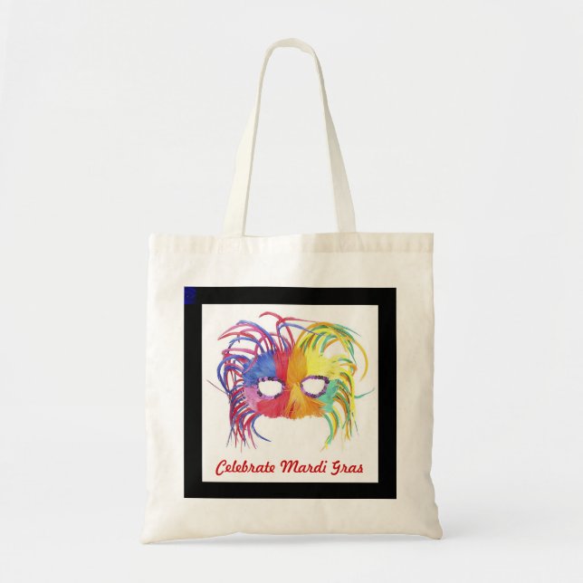 Beaded Mask - Tote Bag (Front)