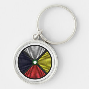 Beaded Medicine Wheel Key Ring
