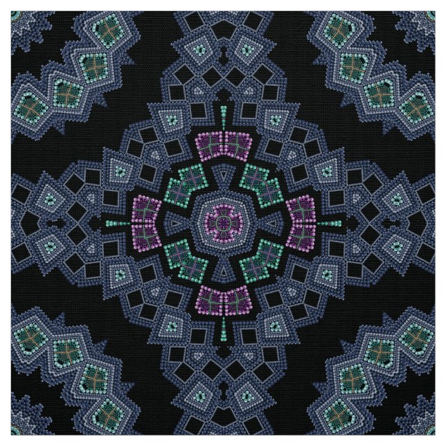 Beaded pattern fabric (Swatch)