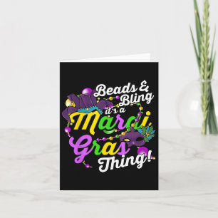 Beads And Bling It's A Mardi Gras Thing Carnival M Card