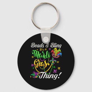 Beads And Bling It's A Mardi Gras Thing Carnival M Key Ring