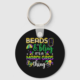 Beads And Bling It's A Mardi Gras Thing Carnival M Key Ring