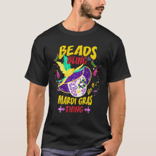 Beads And Bling Its A Mardi Gras Thing, Funny Mask T-Shirt