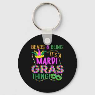 Beads And Bling Its A Mardi Gras Thing Nola Festiv Key Ring
