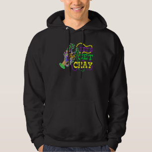 Beads Bling Let's Get Cray Dabbing Crawfish Mardi Hoodie