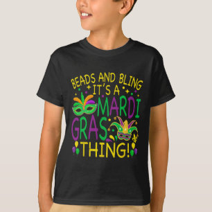 Beads Bling Mardi Gras Thing Carnival Party Men Wo T-Shirt