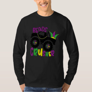 Beads Crusher Monster Truck For Boys Kids Mardi Gr T-Shirt
