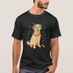 Beads & Mask Labrador Retriever Mardi Gras Dog Mum T-Shirt