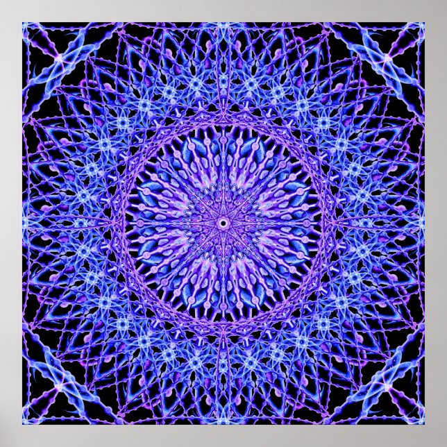 Beads of Light Mandala Poster (Front)