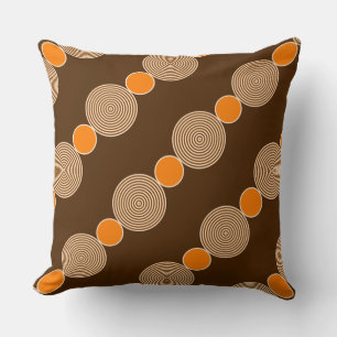 Beads Pattern In Shades Of Orange Throw Pillow