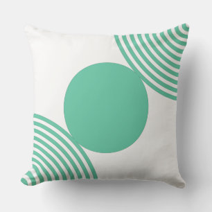 Beads Pattern In Turquoise and White Throw Pillow