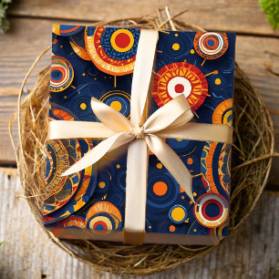 Beadwork Tribal Ankara Dots African American Gifts Wrapping Paper