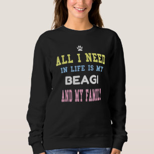 Beagi Family Mum Dad Love Beagle Corgi Sweatshirt