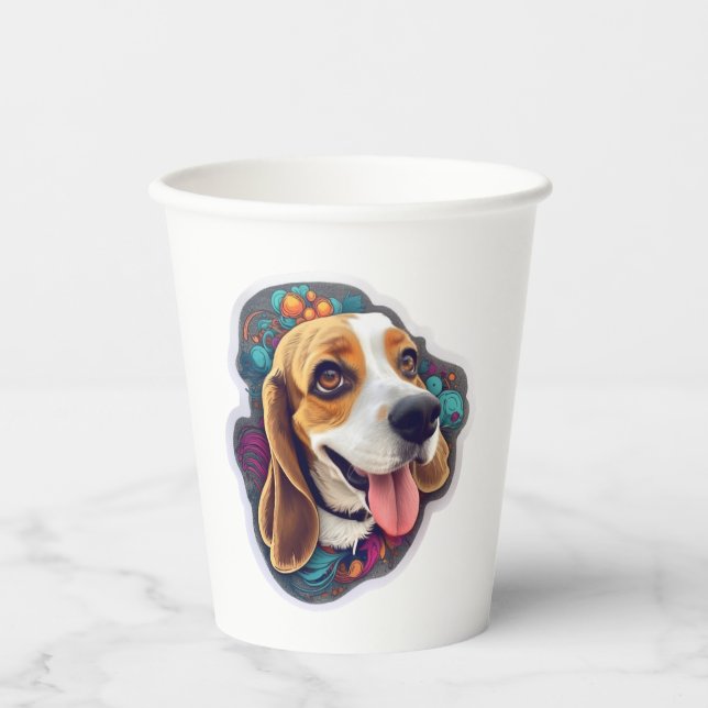Beagle 4 paper cups (Front)
