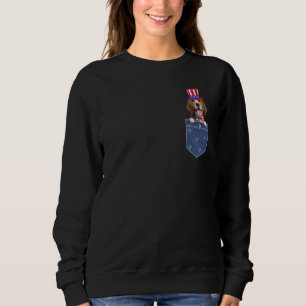 Beagle 4th July For Women American Flag Dog Sweatshirt