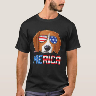 Beagle 4Th Of July Merica Sunglasses Men USA Ameri T-Shirt