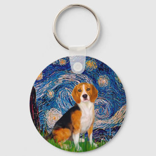 Beagle 7 - Starry Night Key Ring