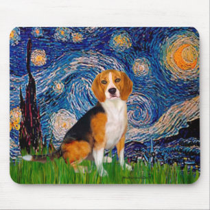 Beagle 7 - Starry Night Mouse Mat