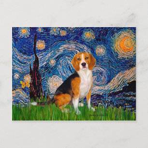 Beagle 7 - Starry Night Postcard