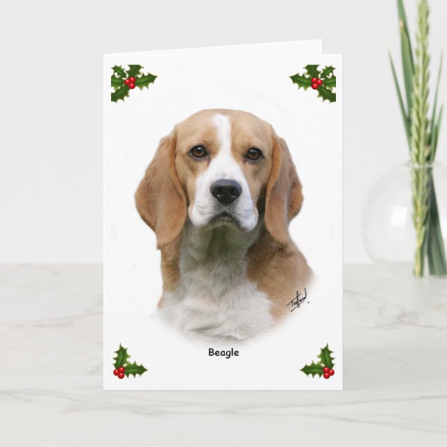 Beagle 9Y313D-038 Holiday Card (Front)